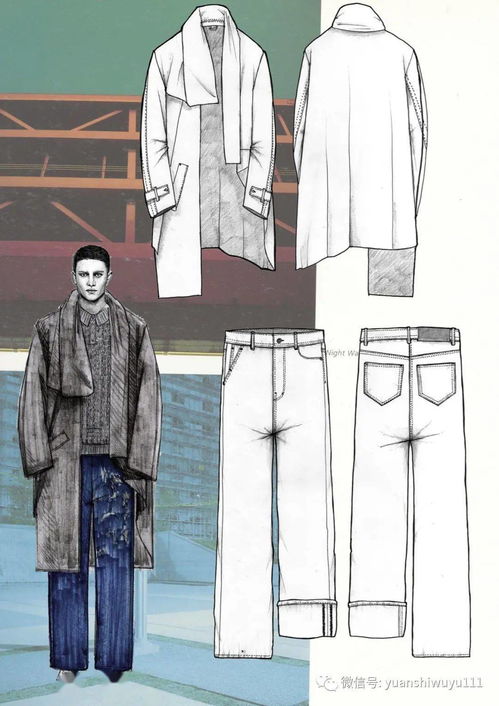 服裝款式圖 之 設(shè)計(jì)展示面板 效果圖vs款式圖對照板